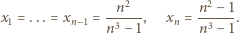  2 2 x1 = ... = xn−1 =-n-, xn = n-−-1. n3 −1 n3 − 1 