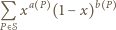  a P b P Q x (1− x) P>𝒮 