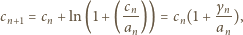 cn+1 = cn +ln (1+ (cn-)) = cn(1+-γn), an an 