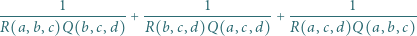  1 1 1 ------------------+ -------------------+ ------------------- R(a,b, c)Q(b, R(b, c,d)Q(a, R(a, c,d)Q(a, 