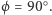 ϕ = 90○. 