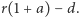 r(1+ a) −d.