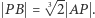 √3-- PB = 2 AP