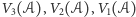 |V3(𝒜),V2( 𝒜),V1(𝒜) 
