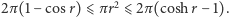  2 2π (1− cosr)⩽ π r ⩽ 2π(cosh r− 1). 