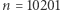 |n = 10201 