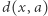 d(x, a) 
