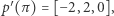 p′(π) = [− 2,2,0],