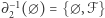 ∂−21(∅) = {∅,ℱ} 