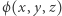 |ϕ(x,y,z) 