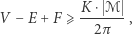 V − E + F ⩾ K⋅ ℳ- -, 2π 