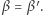  ′ |β= β . 