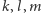 |k,l,m 