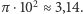 π ⋅102 ≈ 3,14.