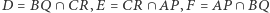=BQ∩CDR, E = CR