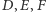 ,E,F |D 