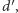 d ′, 