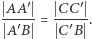 A′ A CC ′ |-----= -----. B A C 