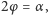 |2φ =α ,