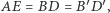=B′D′, AE 