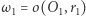 ω 1 = o(O1, r1) 