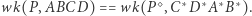 |wk(P,ABCD) 