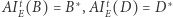|AIt (B) = B∗,AIt (D) E E