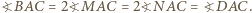 | ?BAC = 2?MAC 