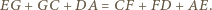 +GC+DA=CF+FD+AE. EG 