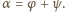 |α= φ + ψ.