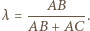 λ = ---AB----. AB 