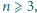 |n⩾ 3,