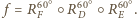  60X 60X 60X | f = R F ○ RD ○ RE .
