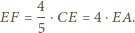  4- EF = 5⋅CE 