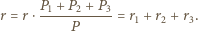  P1 +-P2 +-P3 r = r⋅ P = r1 + r2 + r3. 