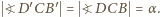  ?D′CB′ = ?DCB = α. 