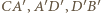 CA′,A′D′ ,D′ B ′