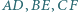 ,BE,CF AD 