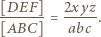 EF] [D----- 2xyz- [ABC]= abc . 