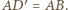 ′ DA= AB. 