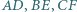 ,BE,CF AD 