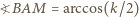 ?BAM = arccos(k/2) 