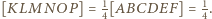[KLMNOP] = 14[ABCDEF] = 14. 