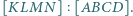 N] [ABCD]. [KLM 