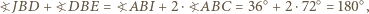?JBD + ?DBE = ?ABI +2 ⋅?ABC 