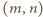 (m,n) 