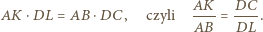 AK ⋅DL = AB ⋅DC, 