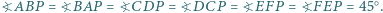 |?ABP = ?BAP = ?CDP = ?DCP 