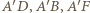 A | ′D, A ′B,A \xE2 