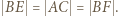 | BE = AC . 